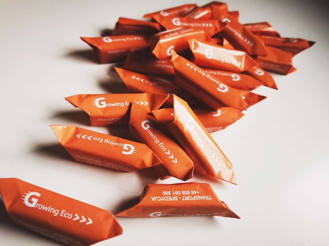 krówki reklamowe z nadrukiem Growing Eco