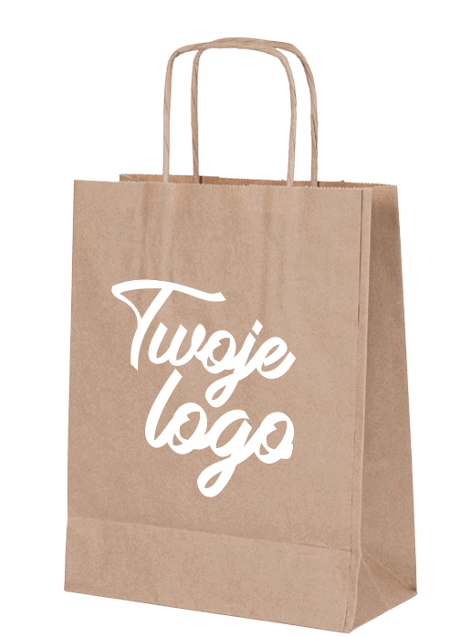 torby papierowe z nadrukowanym logo torba papierowa z białym logo