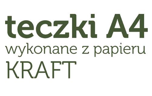teczki A4 wykonane z papieru KRAFT napis: teczki A4 wykonane z papieru KRAFT