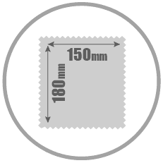 wymiar: 150 x 180mm. Materiał: rPet