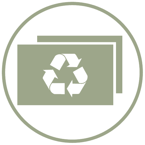 papier z recyklingu ikonka papier z recyklingu