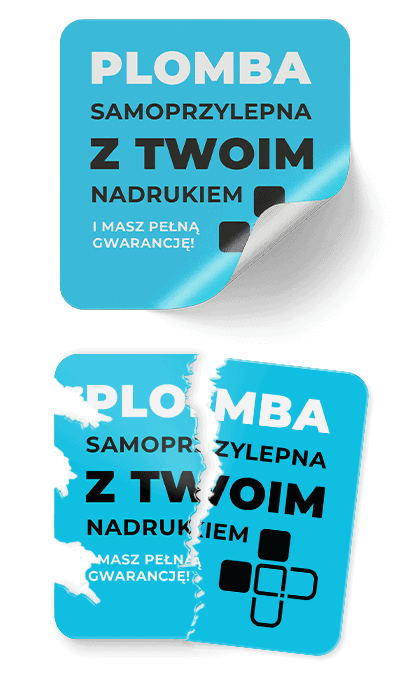 naklejki plombowe z nadrukiem – porównanie nowej od zdartej naklejki plombowe z nadrukiem - porównanie nowej od zdartej