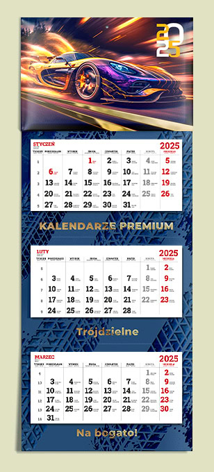 Kalendarze trójdzielne PREMIUM Kalendarze trójdzielne PREMIUM