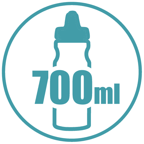 pojemność 700ml Ikona: Pojemność bidonu sportowego 700 ml