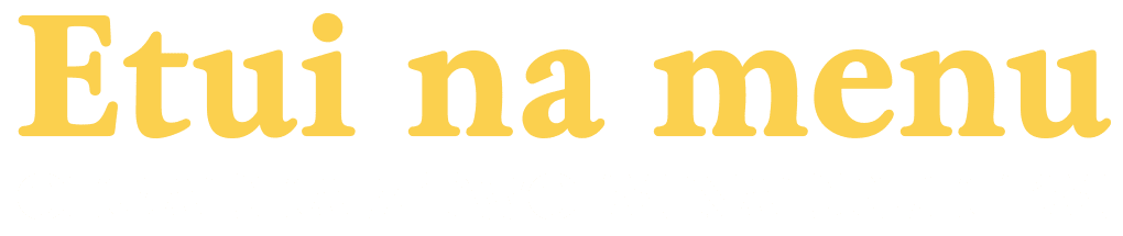 Etui na menu napis: Etui na menu