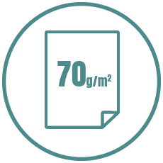 gramatura papieru środka 70g