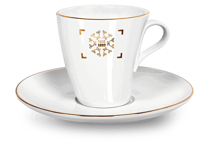 Filiżanka złocone Gold z logo Filiżanka złocone Gold z logo