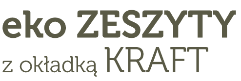 eko ZESZYTY z okładką KRAFT napis: eko ZESZYTY z okładką KRAFT