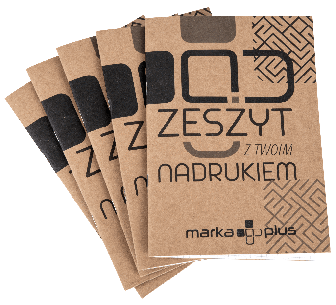Zeszyty z nadrukiem z eko okładką kraft Zeszyty z nadrukiem z eko okładką kraft