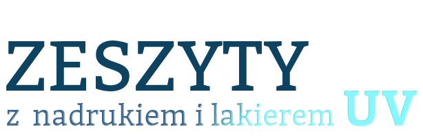 ZESZYTY z nadrukiem i lakierem UV napis: ZESZYTY z nadrukiem i lakierem UV