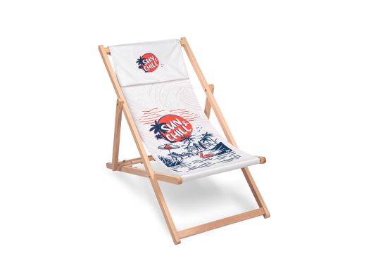 leżaki plażowe z nadrukiem