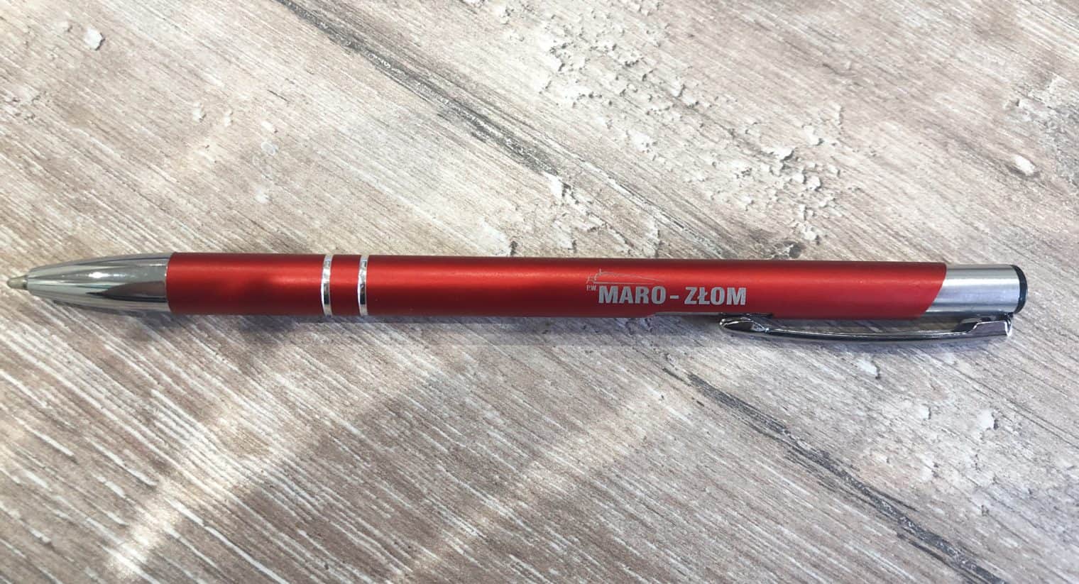 długopisy reklamowe z logo maro-złom