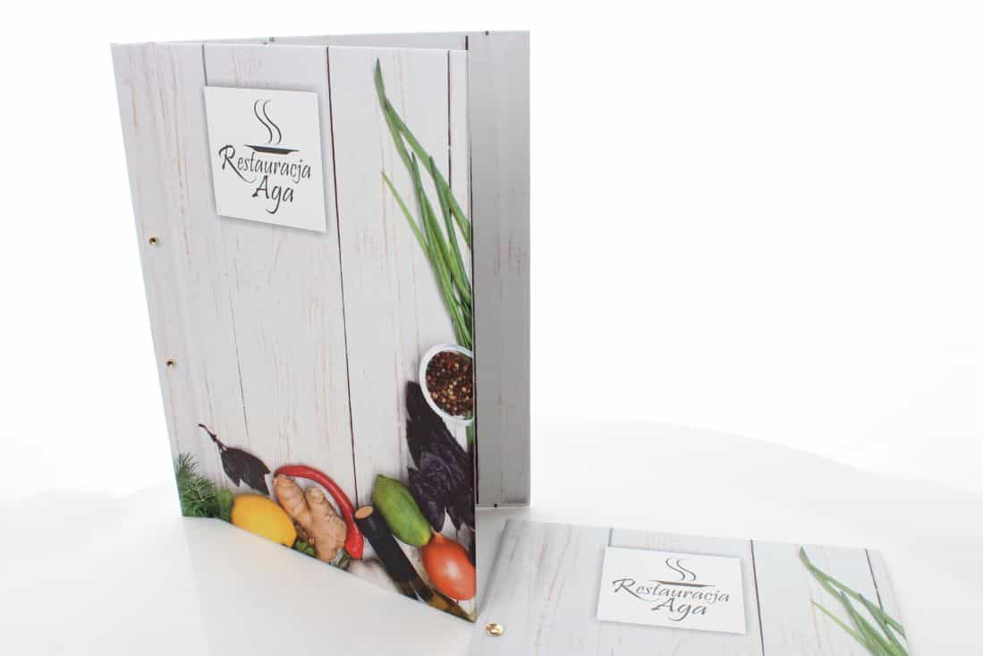 menu_4-3 realizacja etui menu dla restauracji Aga